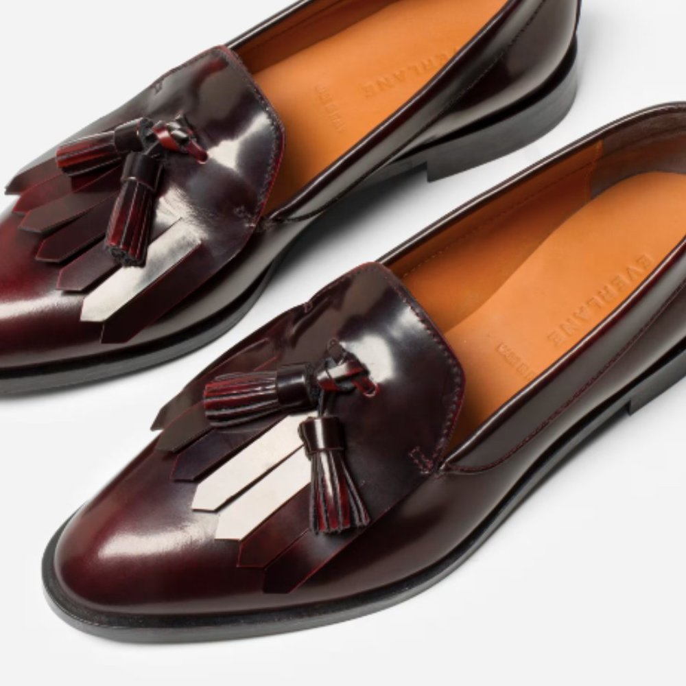 Everlane The Modern Tassel Loafer in Oxblood (New In Box)